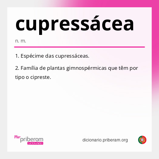 Significado de cupressácea