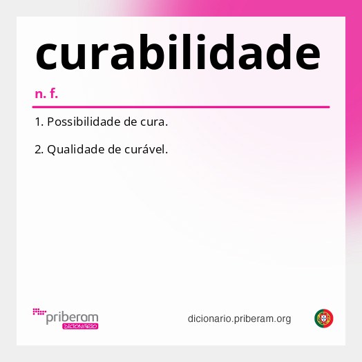 Significado de curabilidade