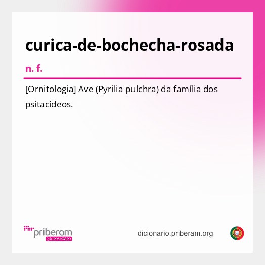 Significado de curica-de-bochecha-rosada