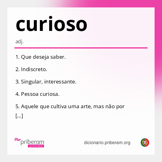 Significado de curioso