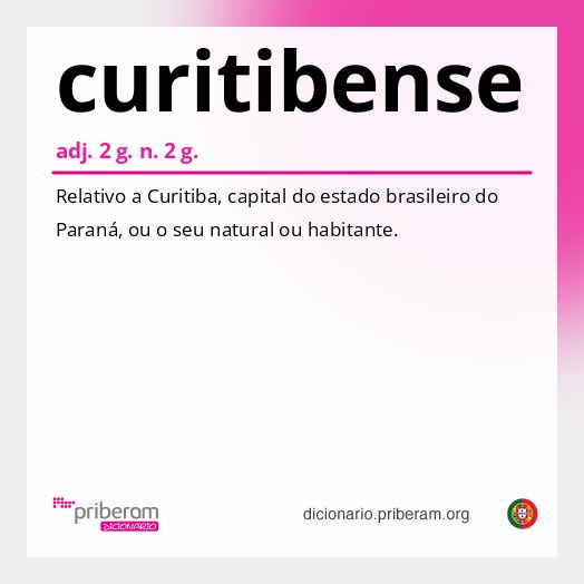Significado de curitibense