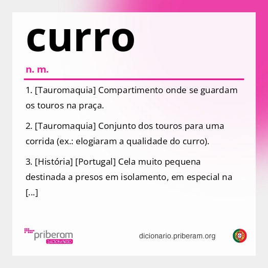 Significado de curro