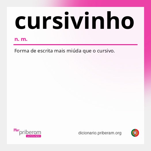 Significado de cursivinho