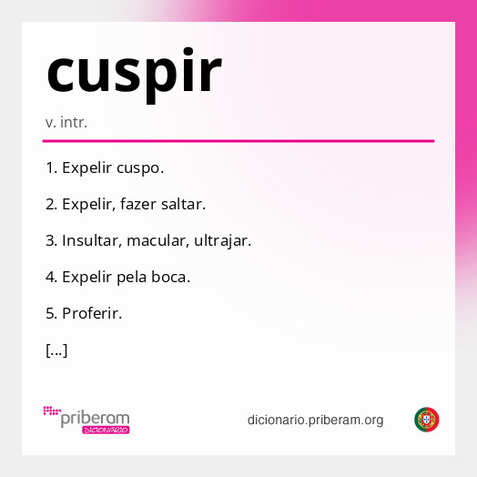 Significado de cuspir