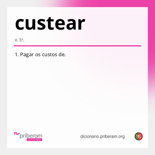 Significado de custear