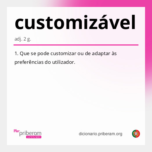 Significado de customizável