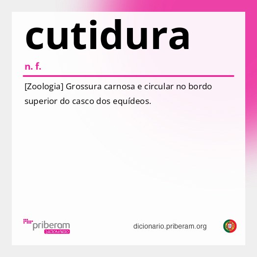 Significado de cutidura