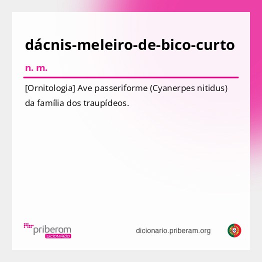 Significado de dácnis-meleiro-de-bico-curto