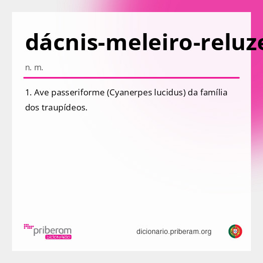 Significado de dácnis-meleiro-reluzente