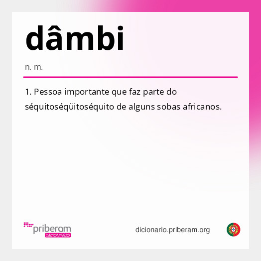 Significado de dâmbi