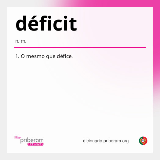 Significado de déficit
