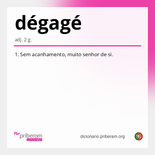 Significado de dégagé