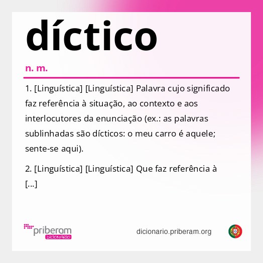 Significado de díctico