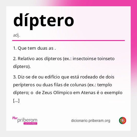 Significado de díptero