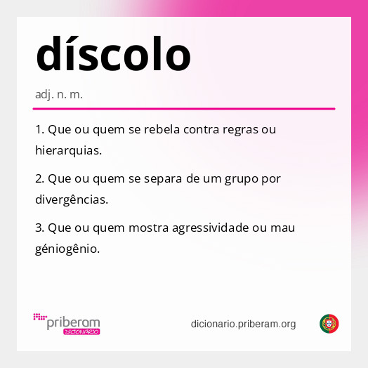 Significado de díscolo