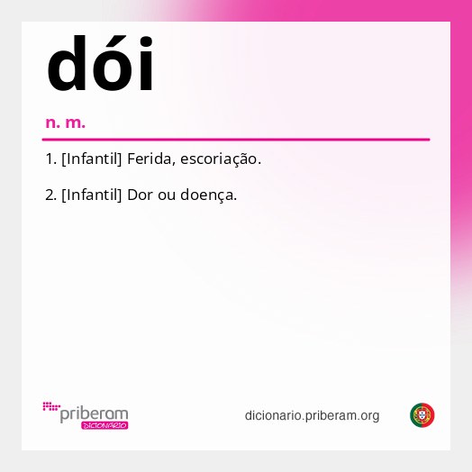 Significado de dói