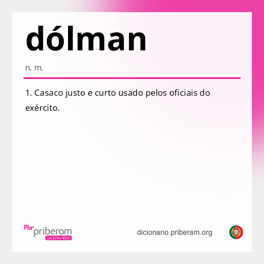 Significado de dólman