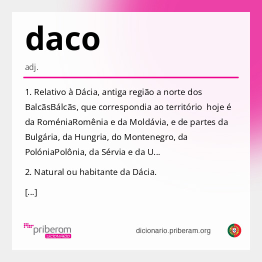 Significado de daco