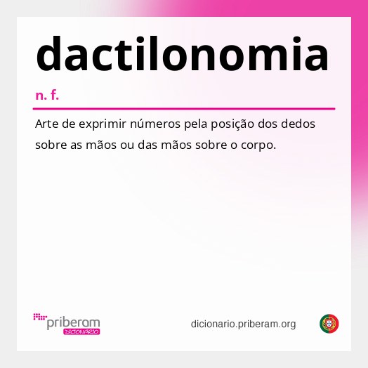 Significado de dactilonomia