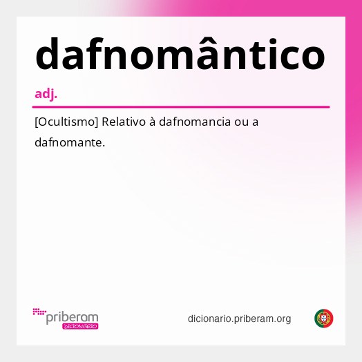 Significado de dafnomântico