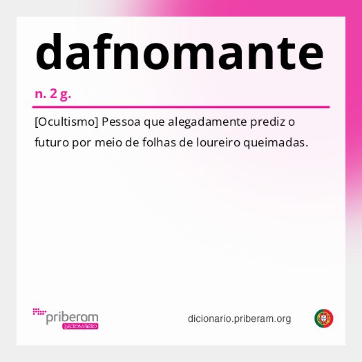 Significado de dafnomante