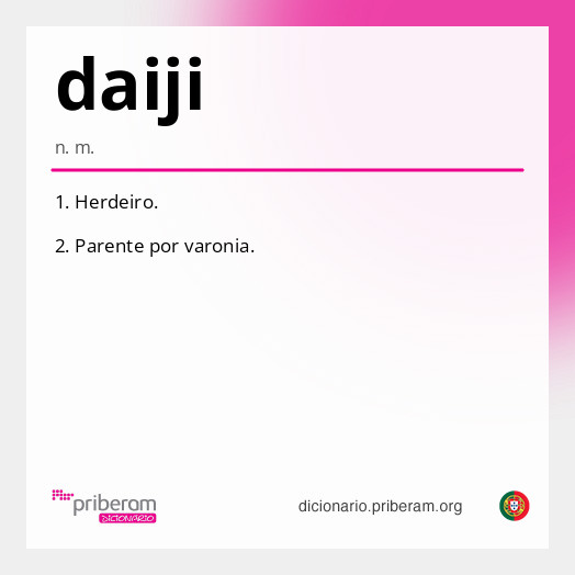 Significado de daiji
