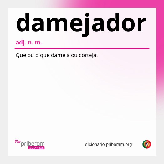 Significado de damejador