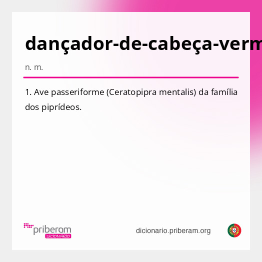 Significado de dançador-de-cabeça-vermelha