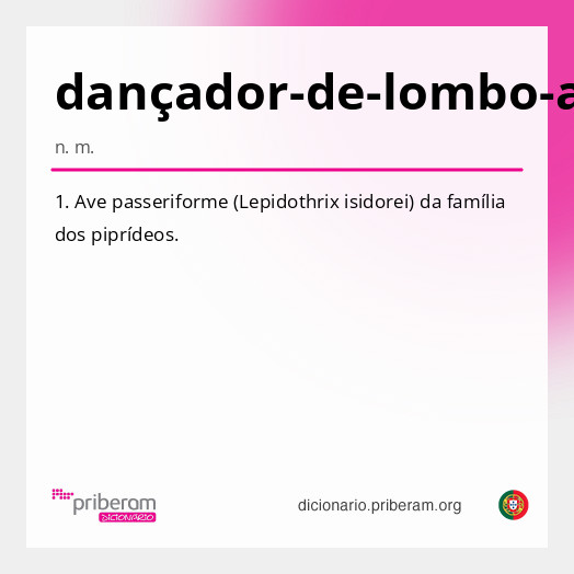Significado de dançador-de-lombo-azul