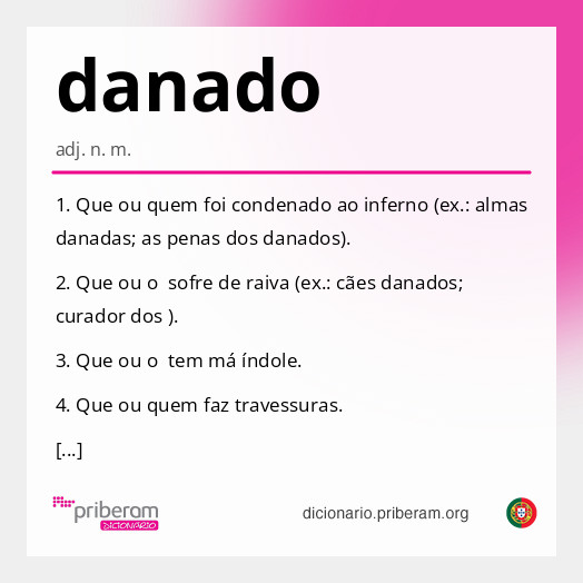 Significado de danado
