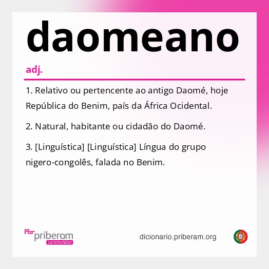 Significado de daomeano