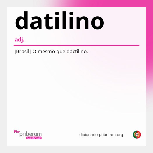 Significado de datilino