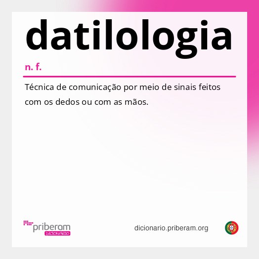 Significado de datilologia