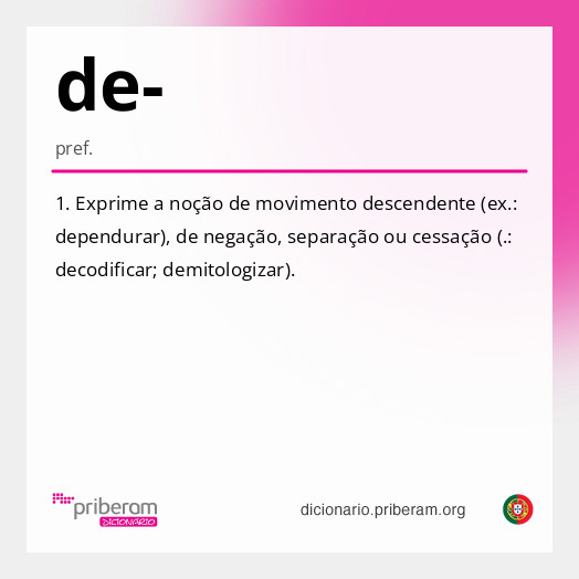 Significado de de-