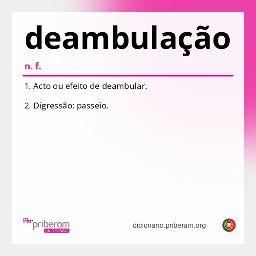 Significado de deambulação