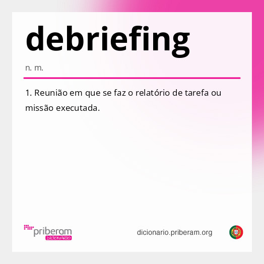 Significado de debriefing