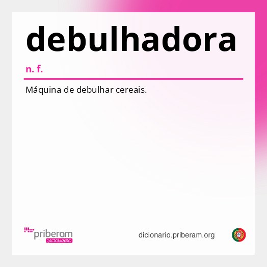 Significado de debulhadora