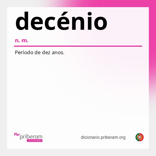 Significado de decénio