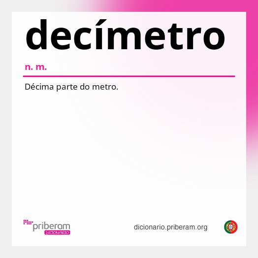 Significado de decímetro