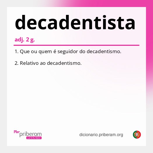Significado de decadentista