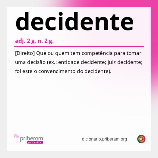Significado de decidente