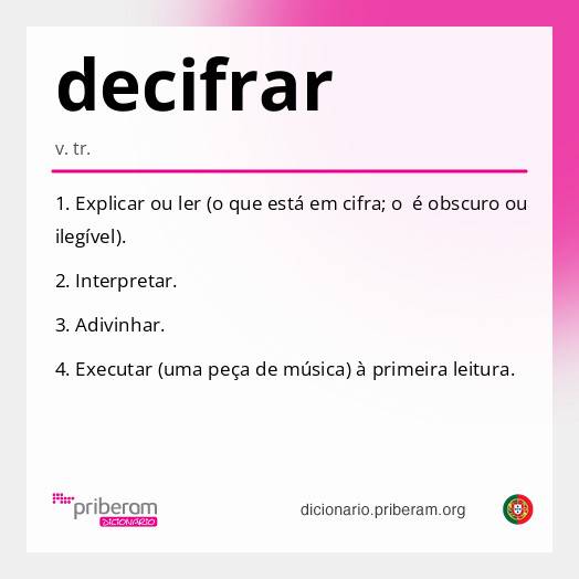 Significado de decifrar