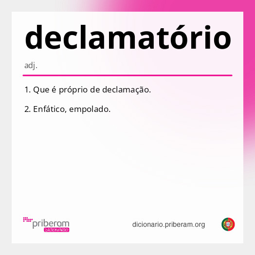 Significado de declamatório