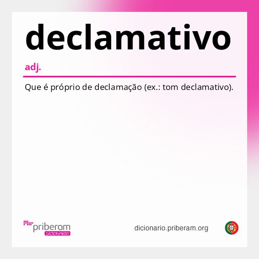 Significado de declamativo
