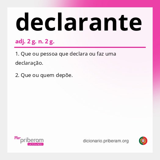 Significado de declarante