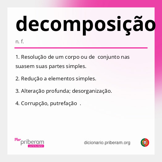 Significado de decomposição