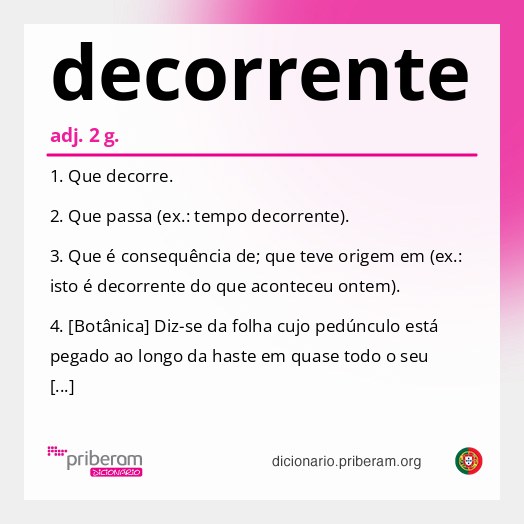 Significado de decorrente