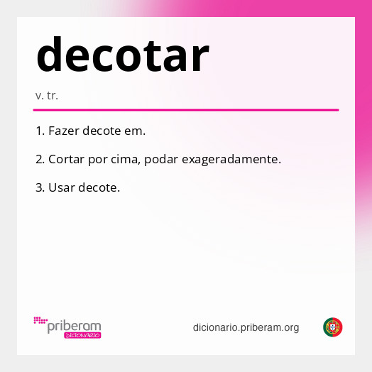 Significado de decotar