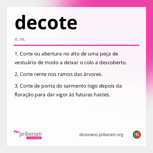 Significado de decote