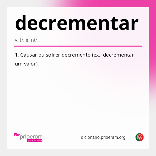 Significado de decrementar